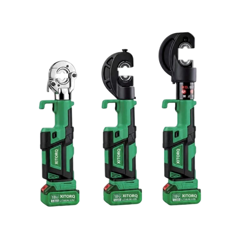 18V litij-ionski hidraulički alat za krimpanje — 60-120 kN sila, za 10-400 mm² Cu/Al kabelske stezaljke 18V litij-ionski hidraulički alat za krimpanje — 60-120 kN sila, za 10-400 mm² Cu/Al kabelske stezaljke